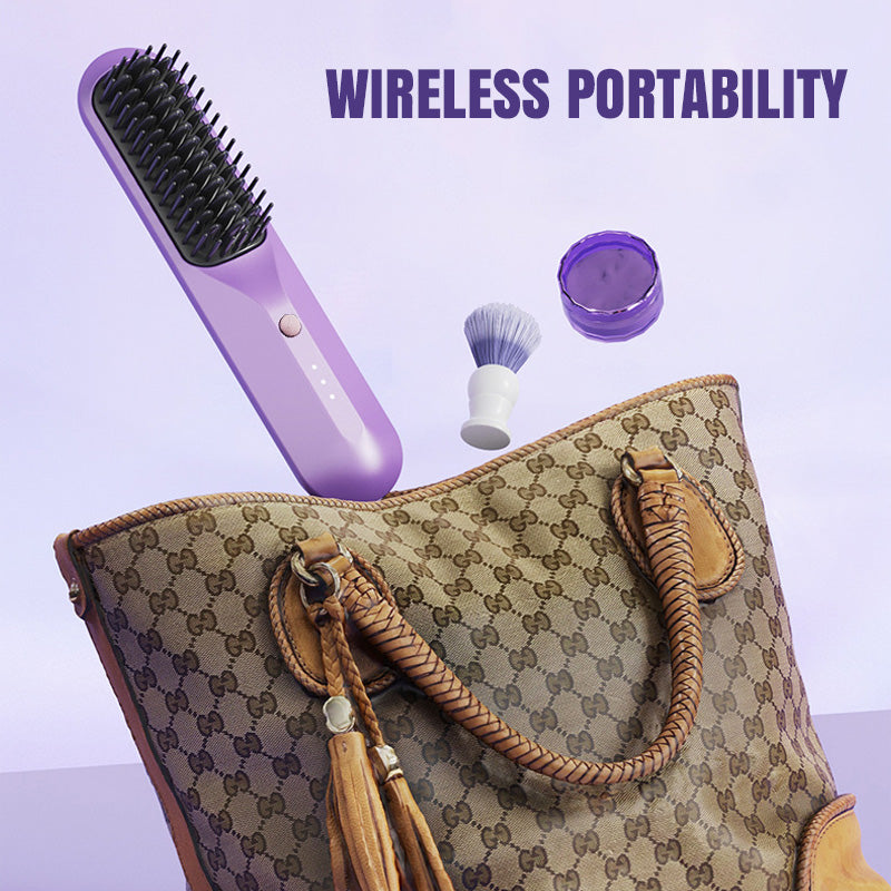 Negative Ion Wireless Portable Hair Straightening Comb
