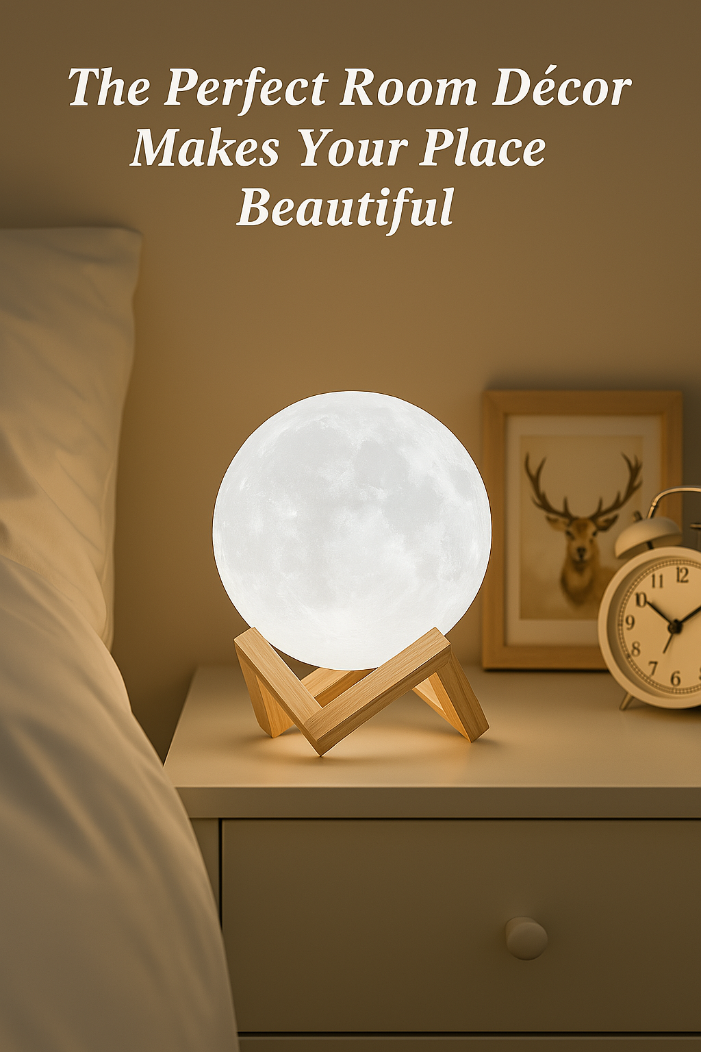 3D Moon Himalayan Salt Lamp – Soothing Amber Glow for Bedroom & Home Decor