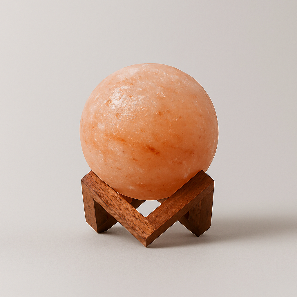 3D Moon Himalayan Salt Lamp – Soothing Amber Glow for Bedroom & Home Decor