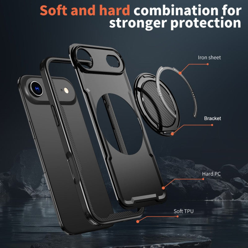 360 Degree and 180 Degree Rotating Ring Holder Mobile Phone Case for Iphone 17