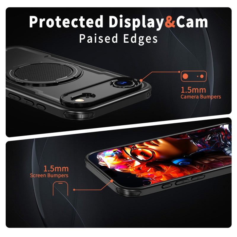 360 Degree and 180 Degree Rotating Ring Holder Mobile Phone Case for Iphone 17